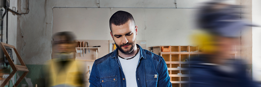 A man in his workshop